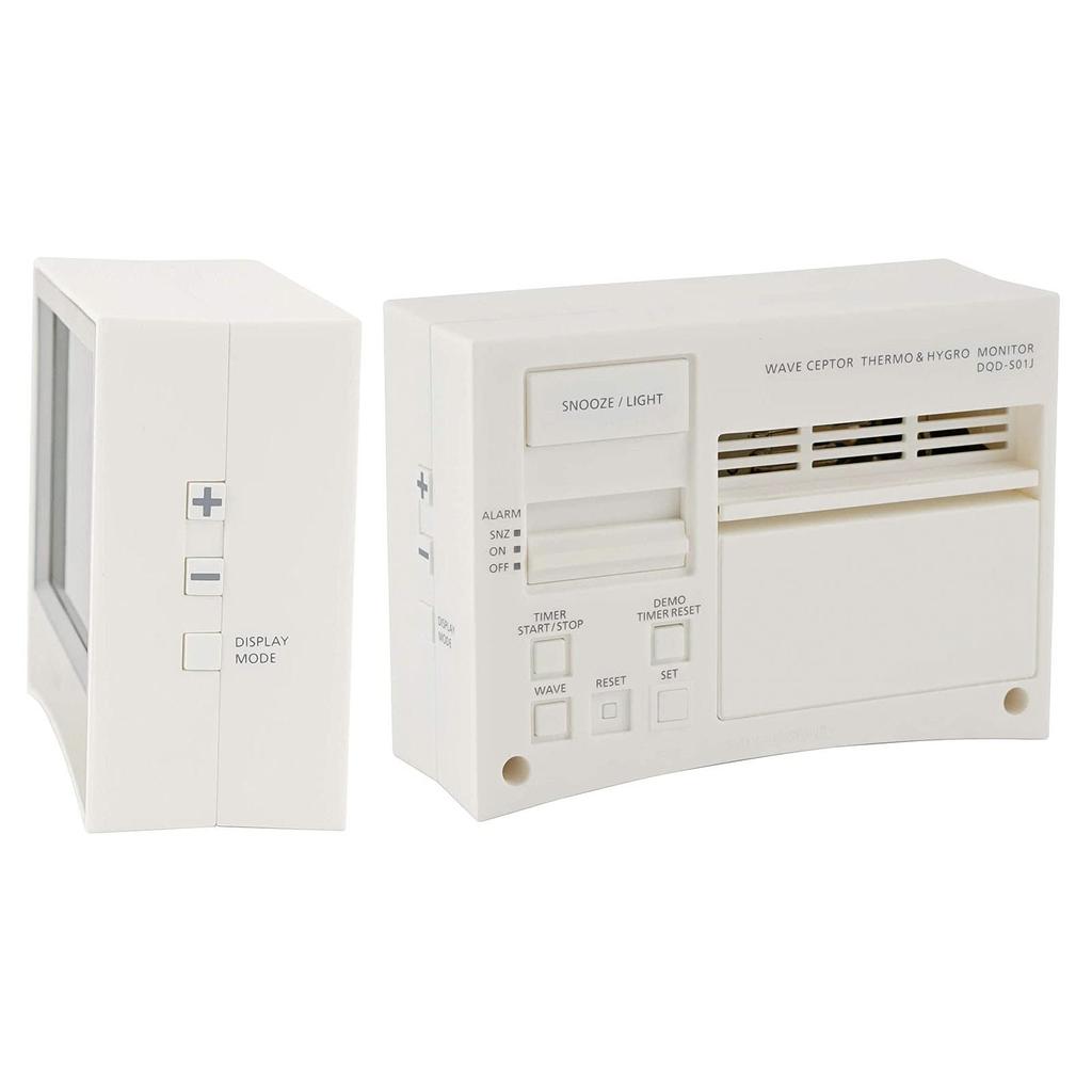 CASIO Alarm Clock, Radio-Controlled, White, Digital, Temperature, Humidity, Calendar, Timer, DQD-S01J-7JF