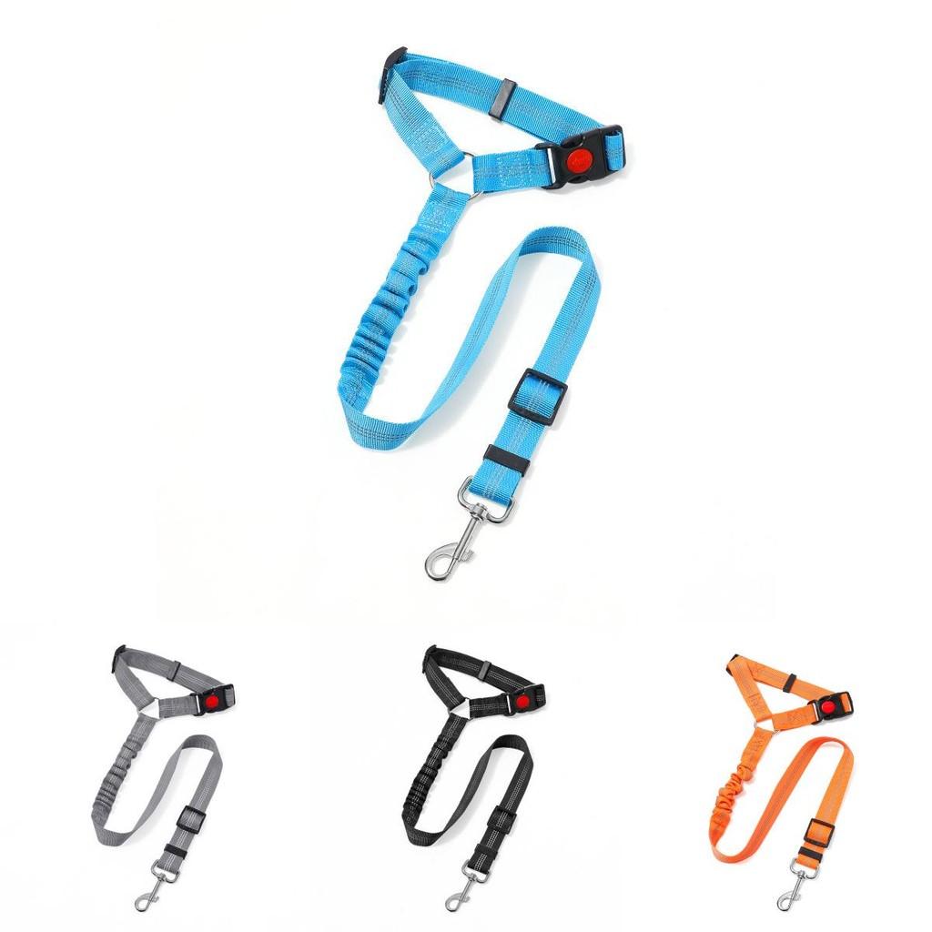 Adjustable Non Stretch Pet Dog Car Restraint Harness With Reliable Fabric And Safe Loop For Back Seat