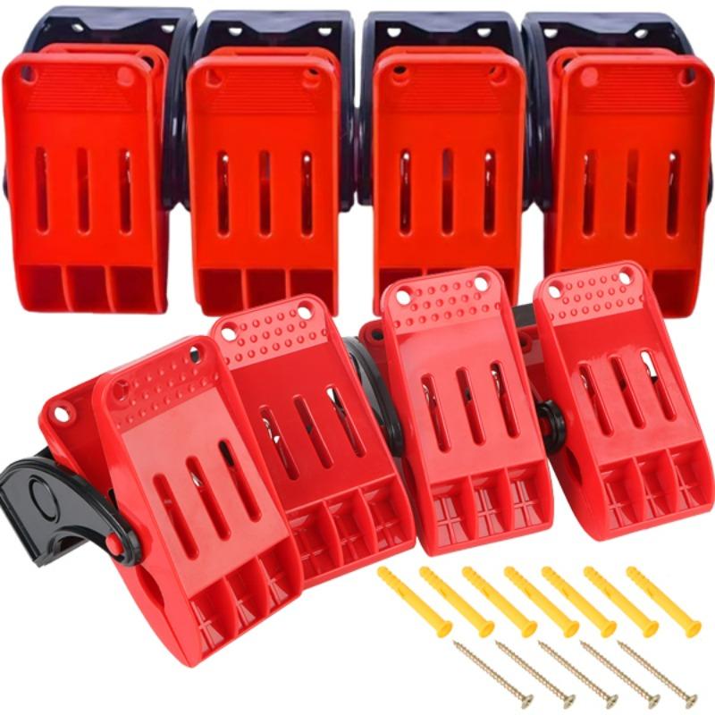 4Pcs Brush Hooks Auto Fasteners Cleaning Floor Pad Clips Carpet Wash Clamps Yoga Mats Fixed Tools Stand Holder Car Accessories