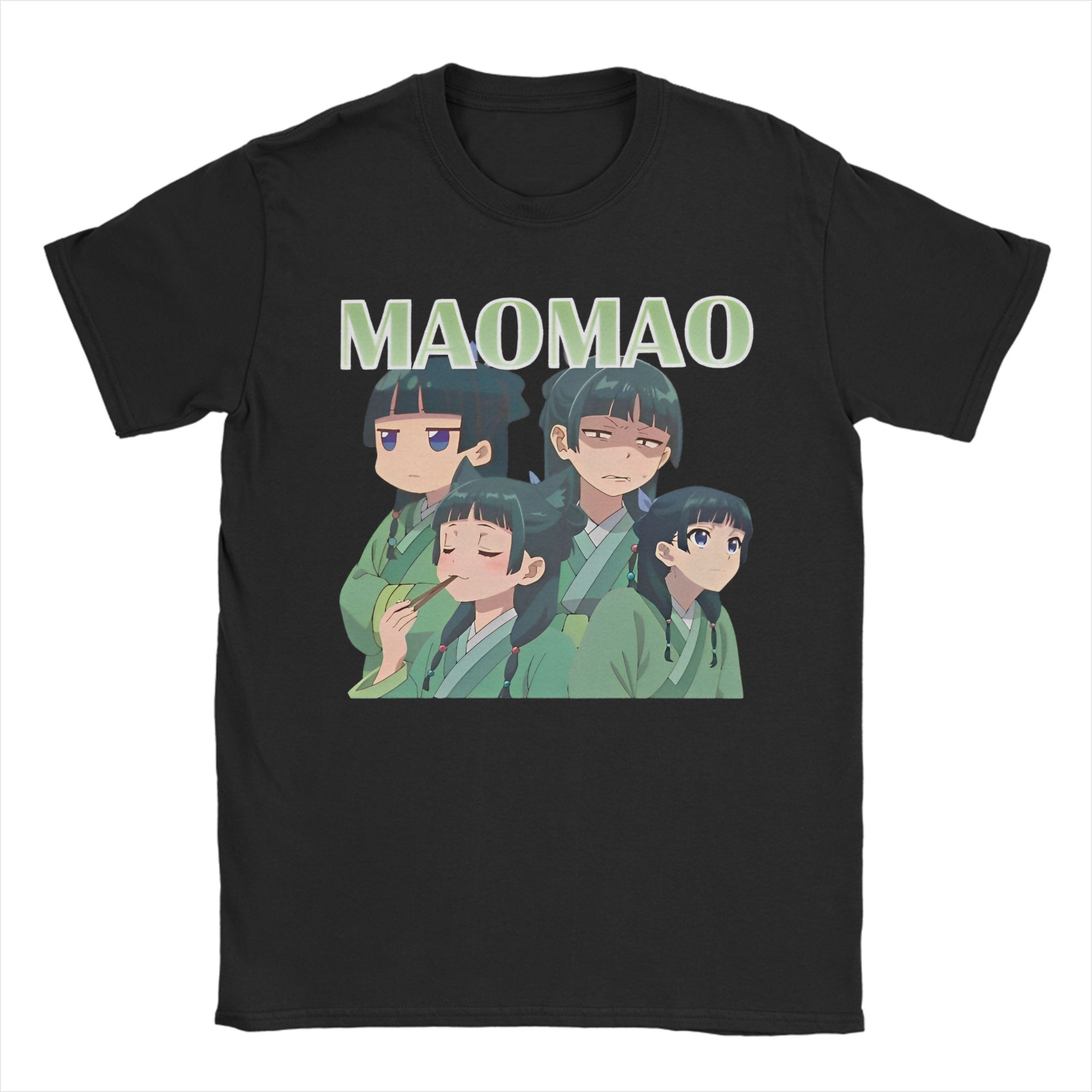 

Maomao Anime T-Shirt Unisex 100%Cotton Tops Vintage The Apothecary Diaries O-neck Short Sleeve S