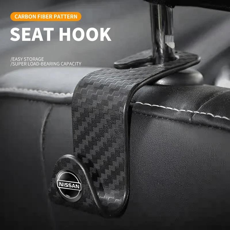 4pcs Car Seat Hooks Headrest Storage Hanger Car Interior Hanging Hook For Nissan X-trail Almera Qashqai Tiida Auto Accessories