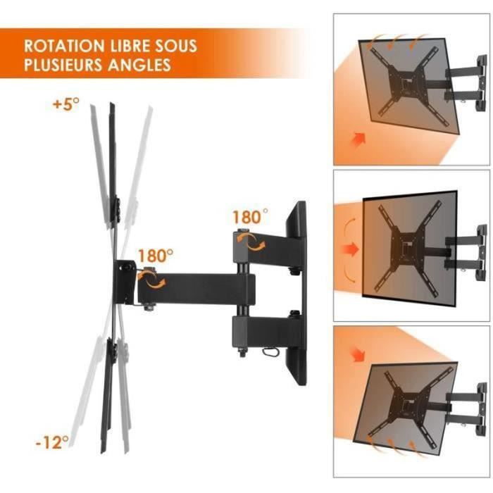Support TV - CHANGM - Inclinable Orientable - 32-55 Pouces - 40kg - VESA 100-400mm