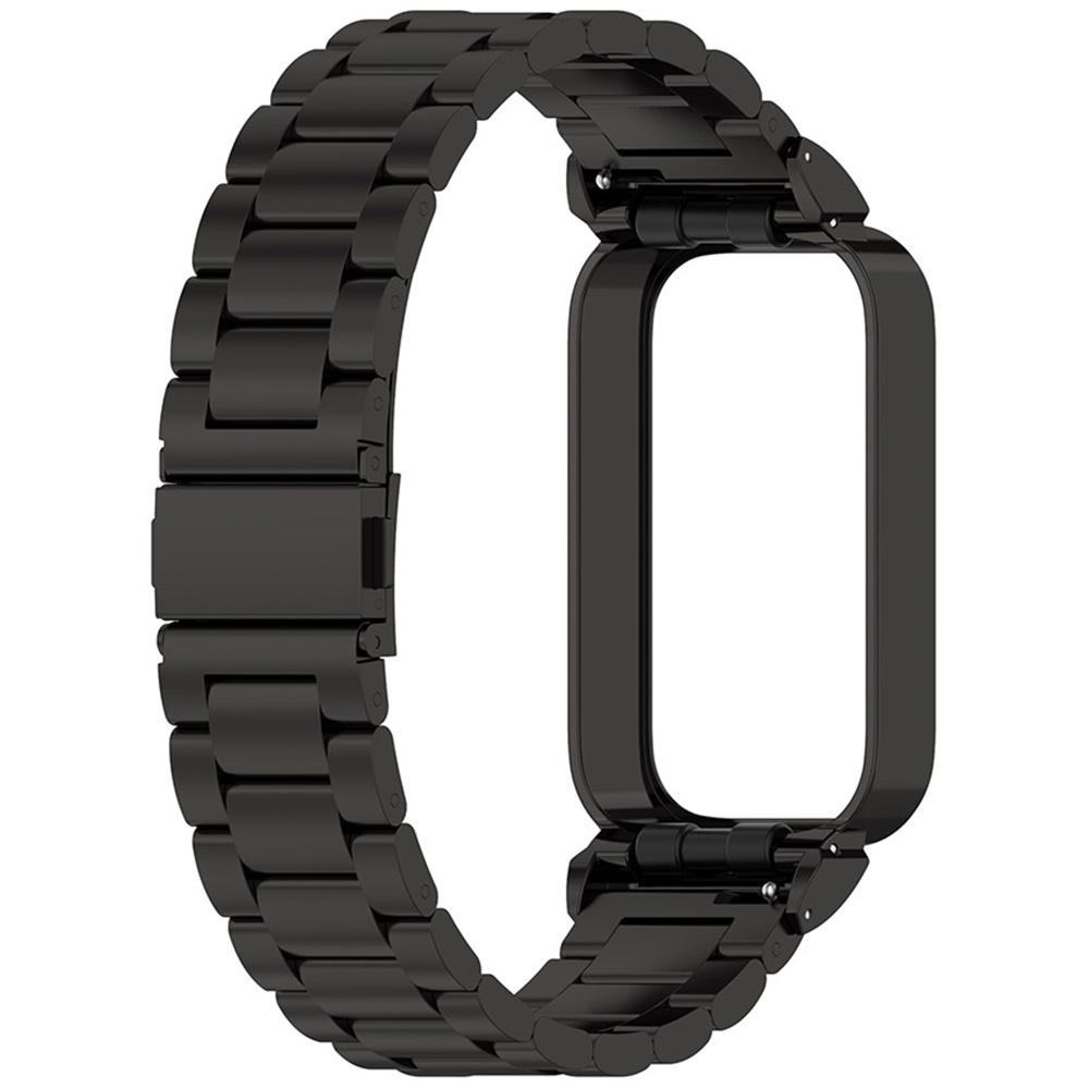 Metal Watch Strap for MI Band 9 Active Durable Tree-Bead Steel Watch Bracelet for REDMI Band 3 Belt Replacement Accessory