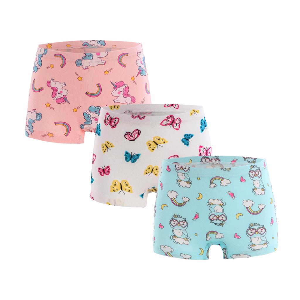 Kız Çocuk %100 Pamuk Boxer Külot - Küçük Çocuk ve Bebek İç Çamaşırı