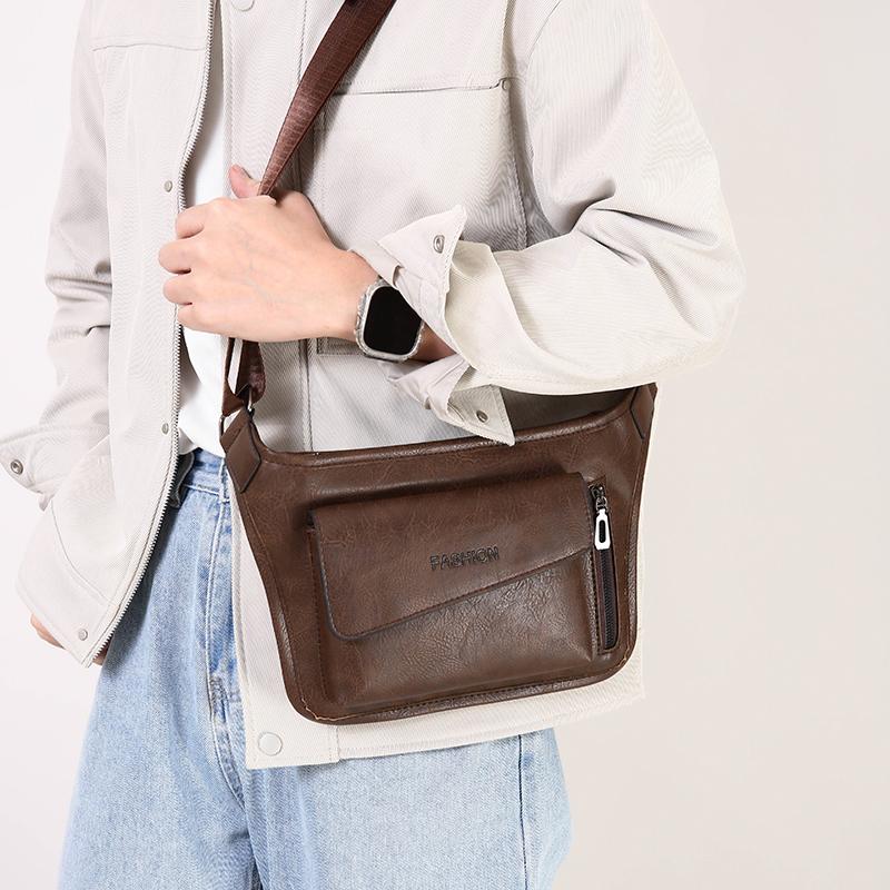 New Men's Vintage Chest Bag Waterproof Large Capacity Crossbody Single Shoulder Bags with Sport Small Messenger Bags