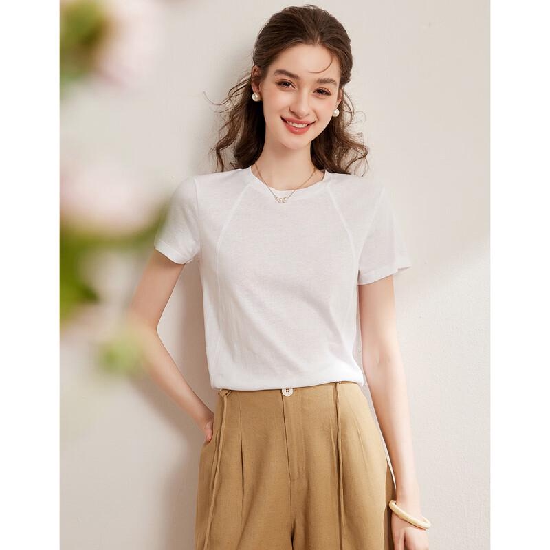 Women s Short Sleeve Round Neck T-Shirt L