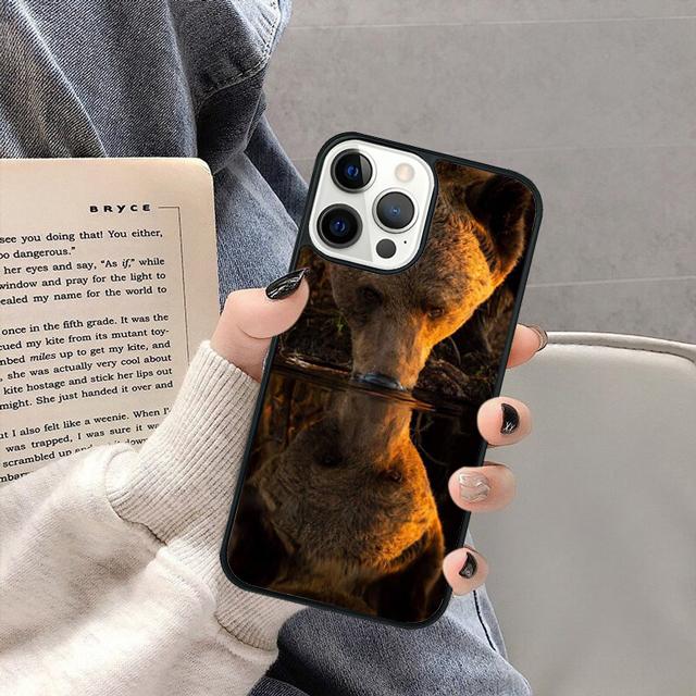 Grizzly Bear Animal Phone Case Cover for iPhone 17 Air 16 16e 15 13 14 11 12 Pro Max Plus  coque fundas Shell
