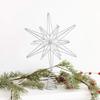 Star Tree Topper Ornament 30cm with LED String Lights for Christmas New Year Festival Party Home Decoration