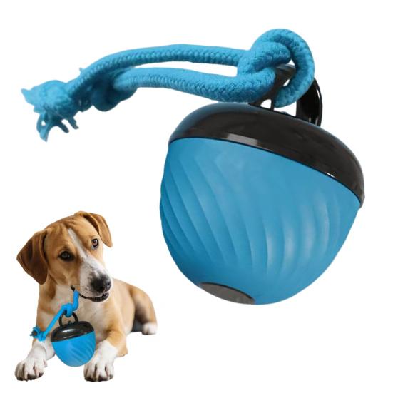 Interactive Dog Ball Chew-resistant Smart Puppy Toy Ball with Sound Rope Electric Automatic Moving And Rolling Pet Ball for Small Medium Large Dogs