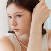 _Pearl shine chain layered bracelet