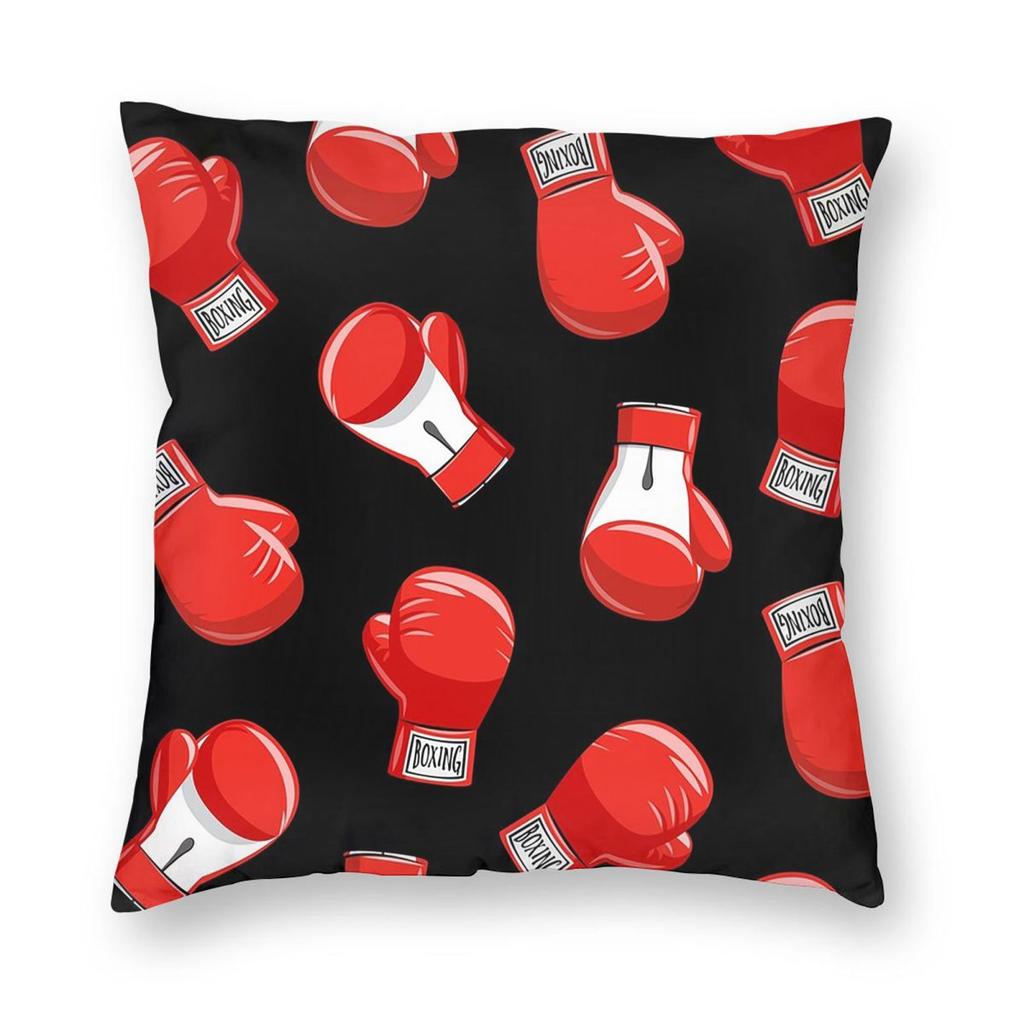 Red Boxing Gloves Such As Heart Square Pillowcase Pillow Cover Cushion Throw Pillow for Home Bedroom Car