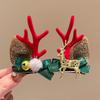 Merry Christmas Decor Christmas Elk Hairpin Sequin Bowknot Children Deer Antler Hair Clip Korean Hair Accessories Star