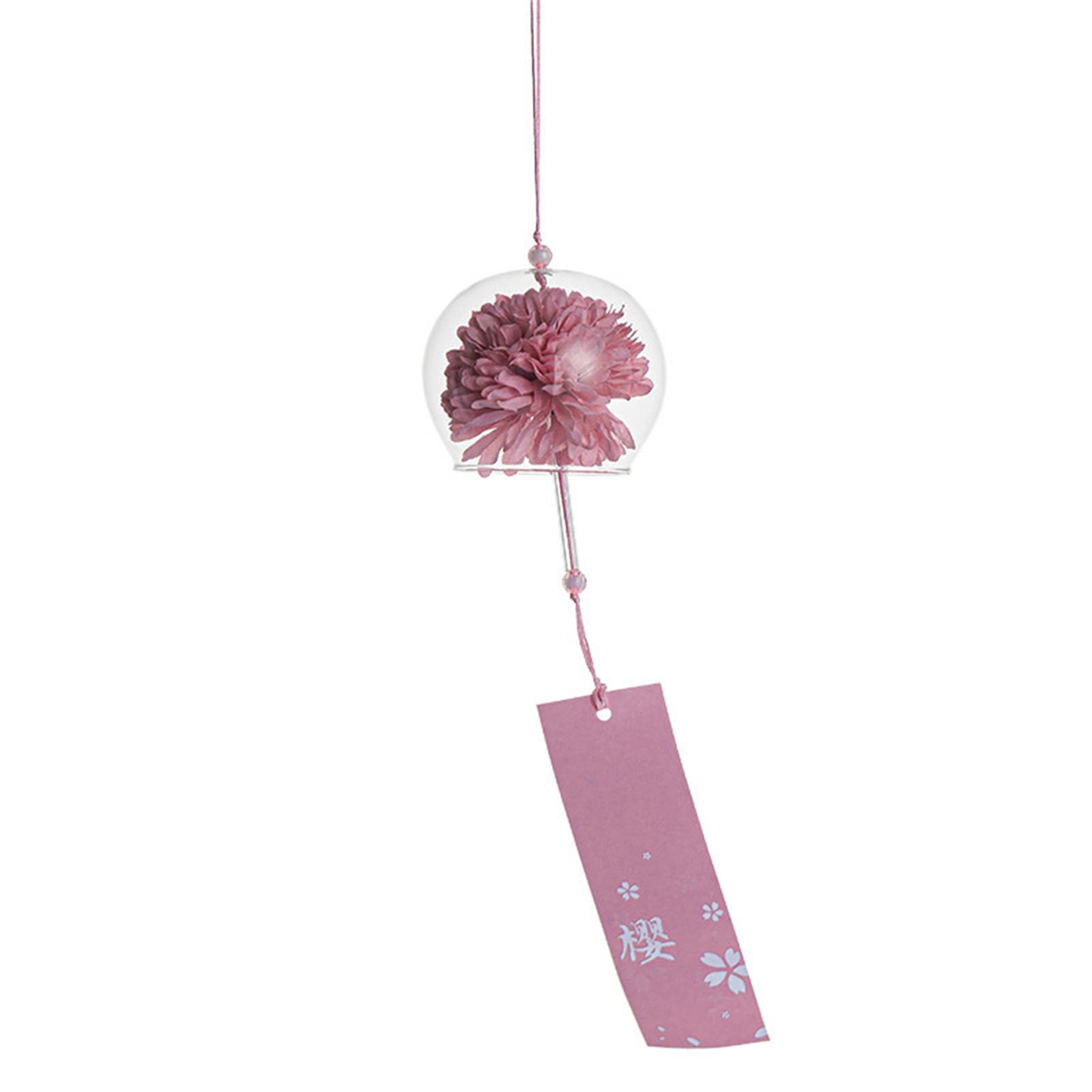 

Delicate Blossom Wind Chime Wind Bells Ideal For Patio Balcony Or Window Use With Soothing Tones Clear Melodic Sound розовый