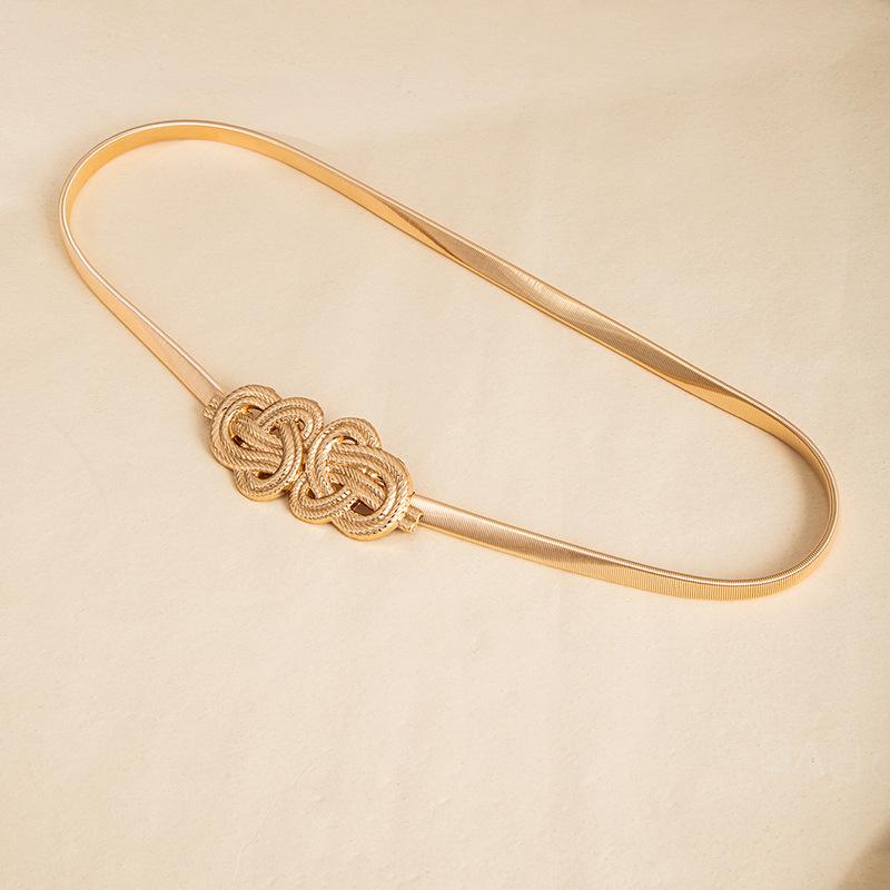 Wind Metal Belt Elastic Elastic Waist Chain Women'S Fashion Versatile Spring Dress Shirt Sweater Waist Seal