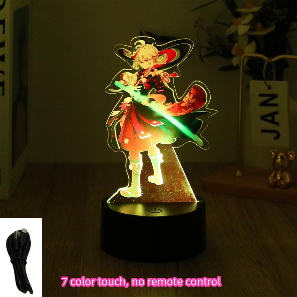 

Anime Figures 3D Lamp Zhongli Xiao Genshin Impact LED Night Light Smart Touch Remote RGB Decoration Room Kid Birthday Toys Gifts USB