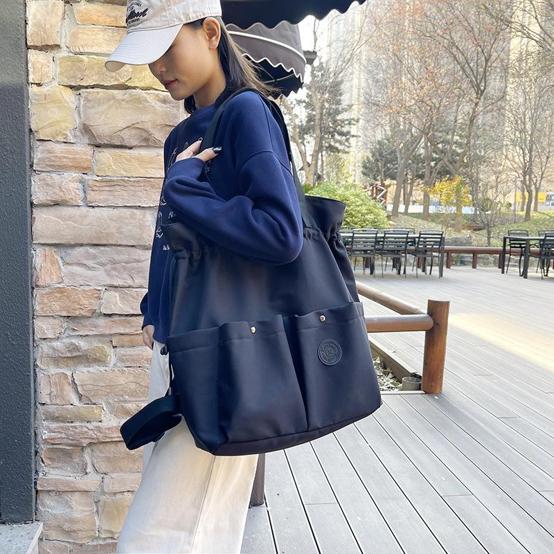 Neuer Rucksack Multifunktionale Reisetasche Schulter-Tragetasche Stofftasche Damen Wolken-Schulranzen Kordelzug