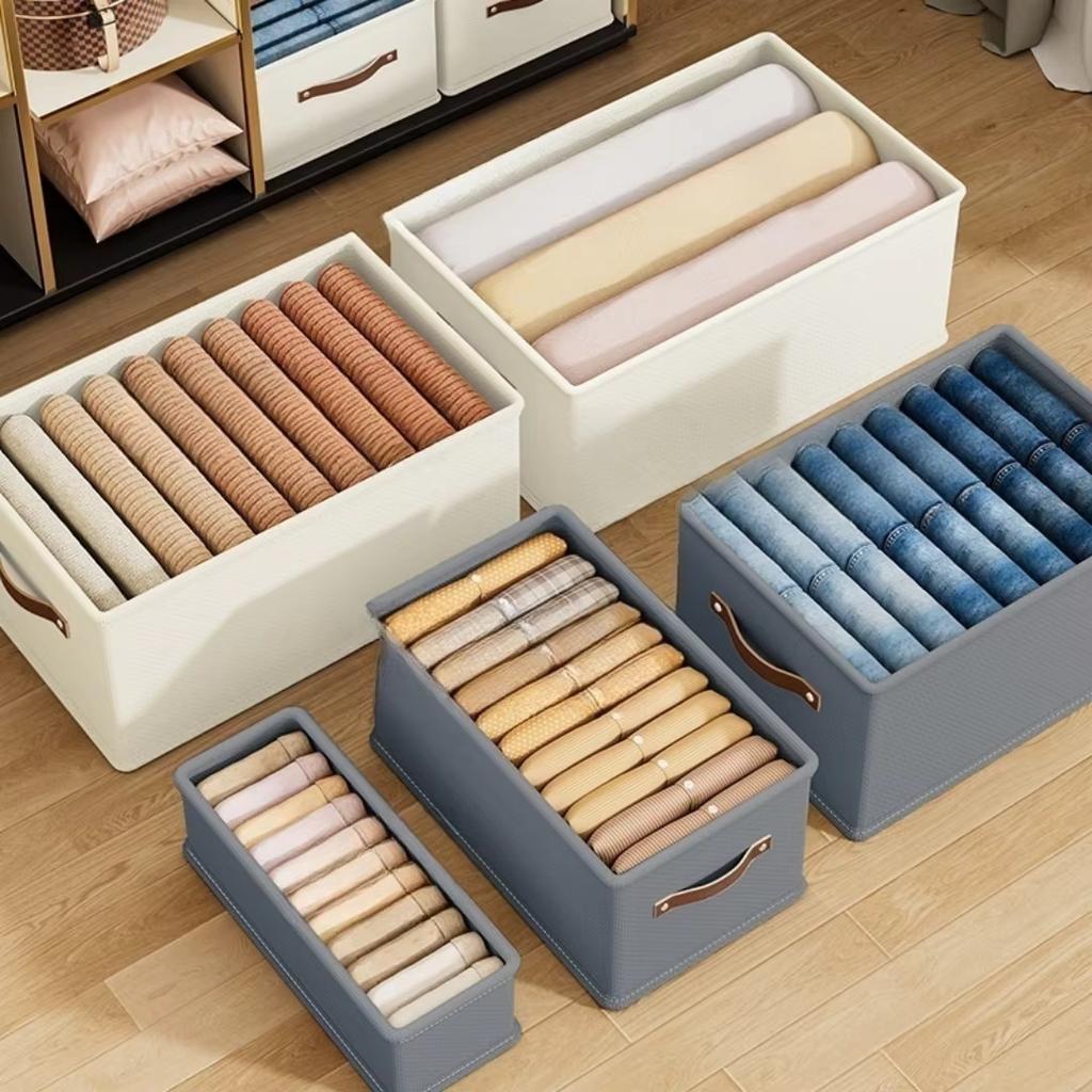 1pc Thicken Clothes Organizer Sweater Storage Cabinets Drawers Organizer Jeans Storage Box Wardrobe Clothes Storage Organizers