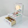 Girl Pretend Wooden Makeup Box Cloud Toy With Crafting For Toddlers Gift