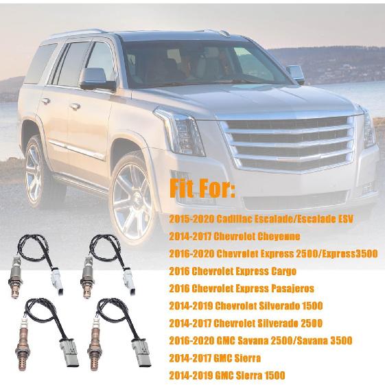 Oxygen O2 Sensor 250-241132 Upstream & Downstream Replacement for Cadillac Escalade, Chevy Express Cheyenne Silverado 1500/2500, GMC Savana 2500/3500