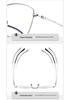 Men's Semi-Rimless Half-Titanium Eyeglass Frame - Stylish, Fashionable & Versatile