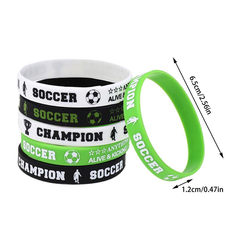 32 szt. Silikonowe opaski piłkarskie Akcesoria imprezowe Motywacyjne gumowe opaski na rękę Piłka nożna Na imprezę tematyczną Piłka nożna Urodziny