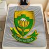 South Africa national football Printed Flannel Blanket, soft throw for bedroom sofa, washable,soccer fan merchandise, great gift.