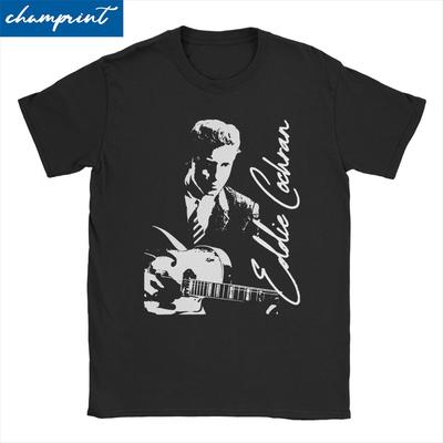 Męska Damska Koszulka Eddie Cochran Retro Lata 50 Zabawna Bawełniana Koszulka Krótki Rękaw Koszulka Muzyka Rockowa Okrągły Dekolt Ubrania Klasyczne