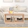  Coffee Table, 80x50x40 Cm, Solid Pine Wood