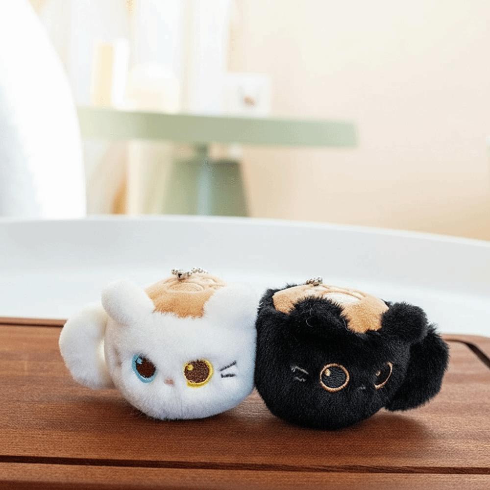 Soft Magnetic Kitten Ornament Fuzzy Cup Edge Pendant Mini Stuffed Cat Cat Key Chains Students