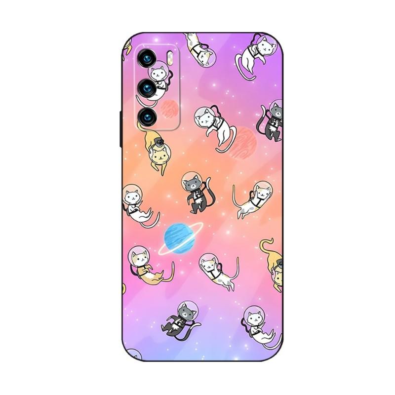Space Cat Phone Case For Huawei Y6 Y5 Y7A Y7P Y9 Pro Y5P Y7 Prime 2020 2019 Nova 9S 9RO 9SE Back Cover