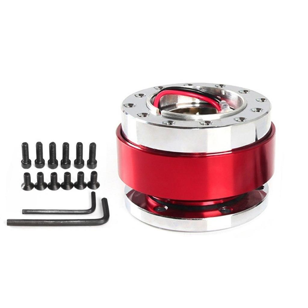 Motorsport Quick Release Steering Wheel Hub Mechanism Aluminum Adapter Accessories, for Various Models Easy Installstion