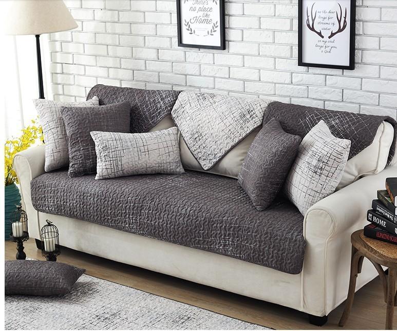 

Современный минималистский чехол для дивана из чистого хлопка, всесезонный, универсальный, противоскользящий и пылезащитный, для украшения гостиной, подушка для дивана 70x70