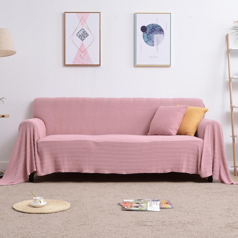 Solid Color Lazy People Couch Cover Comfort Sofa Towel Blanket for Living Room Universal Anti Cat Scratch Sofa Protection Cover