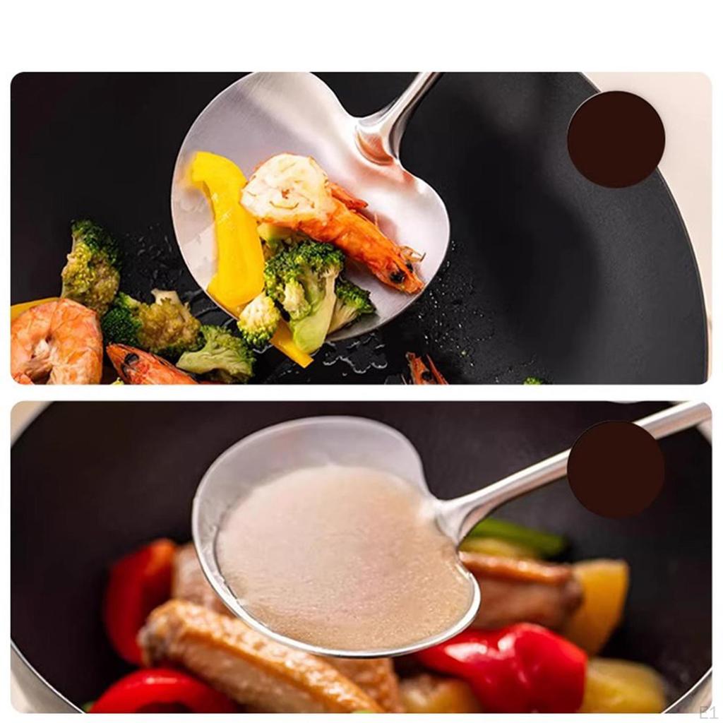 Stainless Steel Wok for Cooking, Professional, Easy-tCookware, Kitchen Helper with Wooden Handle