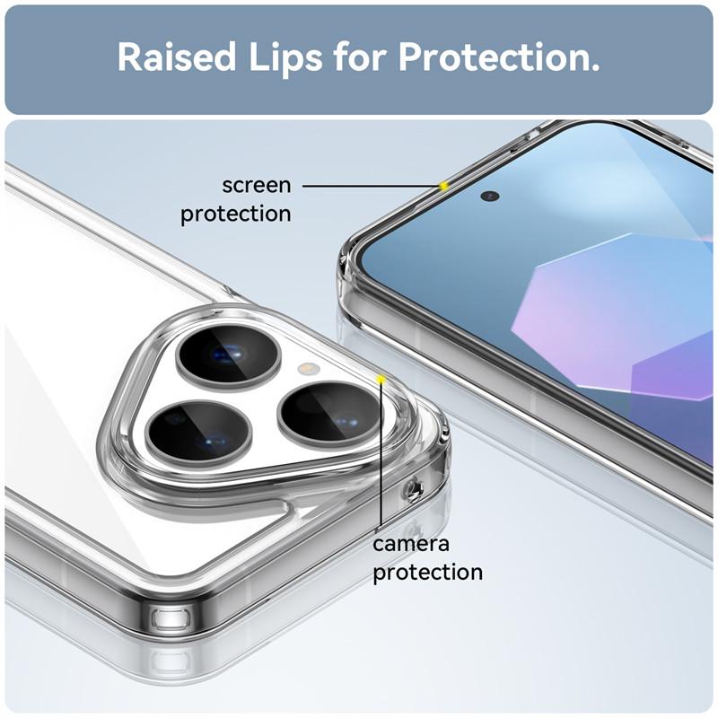 For Huawei Pura 80 Case Huawei Pura 80 Pro+ Pura 80 Ultra Cover Bumper Shockproof Clear PC + Silicone Protective Phone Cover
