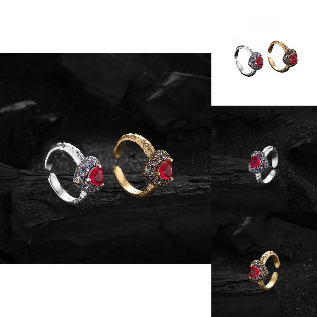 Classic Vintage Heart Ring In 925 Silver With Dazzling Zirconia For Women's Style