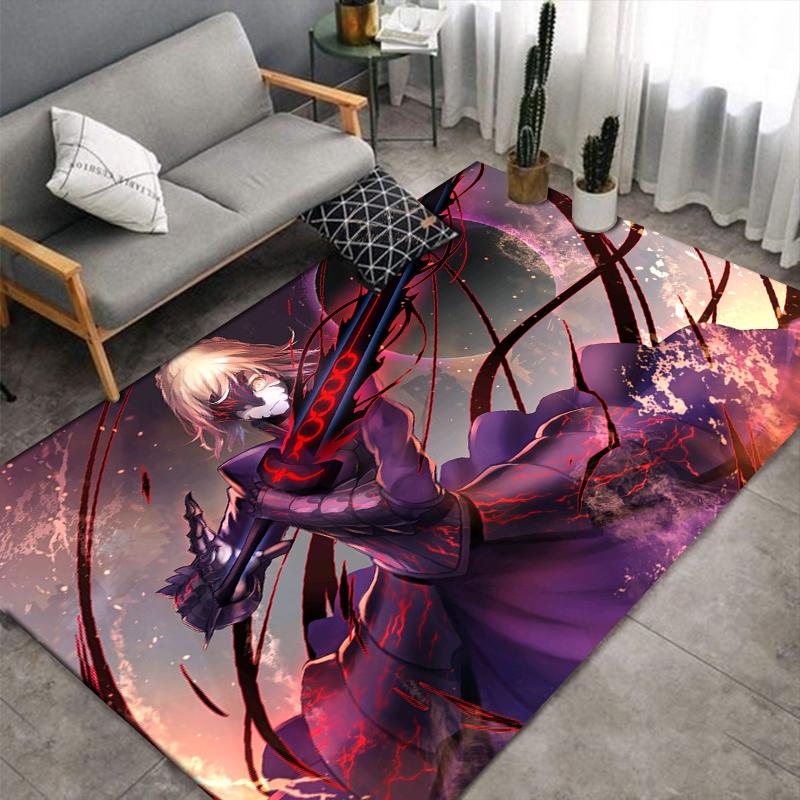 Fate Shirou Emiya anime Carpet multi-size Carpet for Living Room Bedroom Kid's Room Home Decor Area Rug Non-slip Mat Sofa Mat
