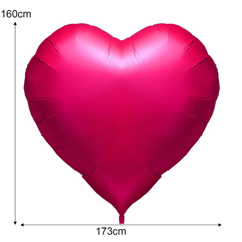 63 Inch Huge Balloons Heart-shaped Aluminum Foil Balloon Wedding Birthday Anniversary Engagement Valentine's Day Decor Balloon