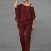 Set Moda Primavera 2026 Donna Monospalla Stampato Bandeau Pantaloni Gamba Larga