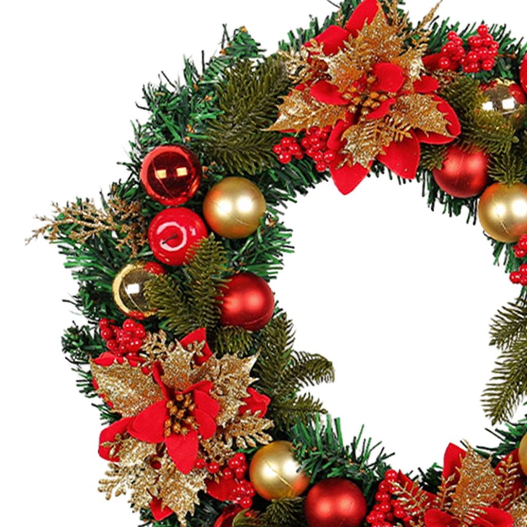 Christmas Wreath, 15.75 Inch Winter Holiday Christmas Decoration for Window