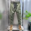 Multi-pocket overalls men's spring new Korean version of trendy brand loose large-size casual pants fashionable ruffian handsome leggings