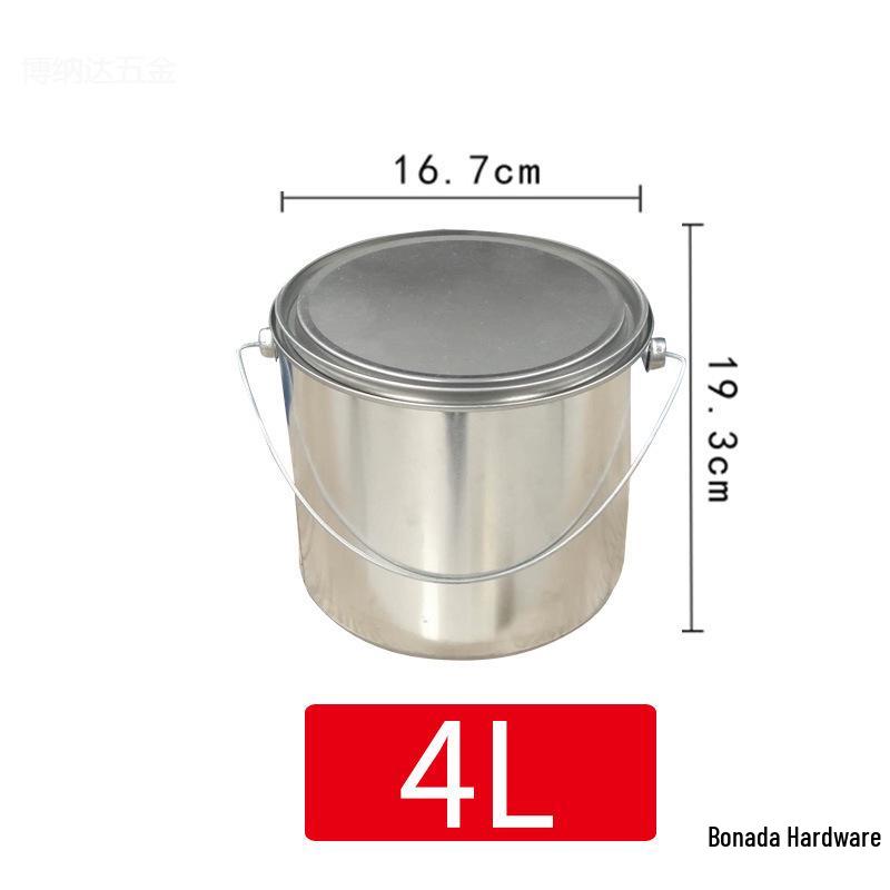 Secchio Vernice Lattice con Coperchio - Piccolo Contenitore Metallico Rotondo per Campionamento Asfalto (0.1-20L)