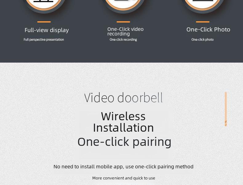 M12 Wireless Video Intercom Doorbell with Screen and HD Surveillance Voice Alert