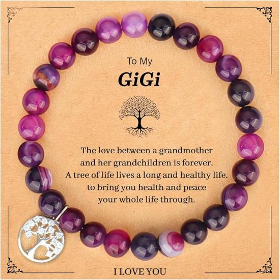 Natural Stone Bracelet As Mothers Day Gifts for Women and Graduation Gifts for Her 2025, Heart Bracelets As Birthday Gifts for Teen Girls with