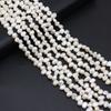 1String, 5-6mm White Natural Freshwater Top Sided Drilled Hole Pearls 36cm Loose Beads for Handmade Jewelry Craft Supplies, DIY Holiday Gifts