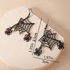 Rhinestone Halloween Earrings Punk Spider Pendant Earrings Aesthetic Spider Web Earrings  Party