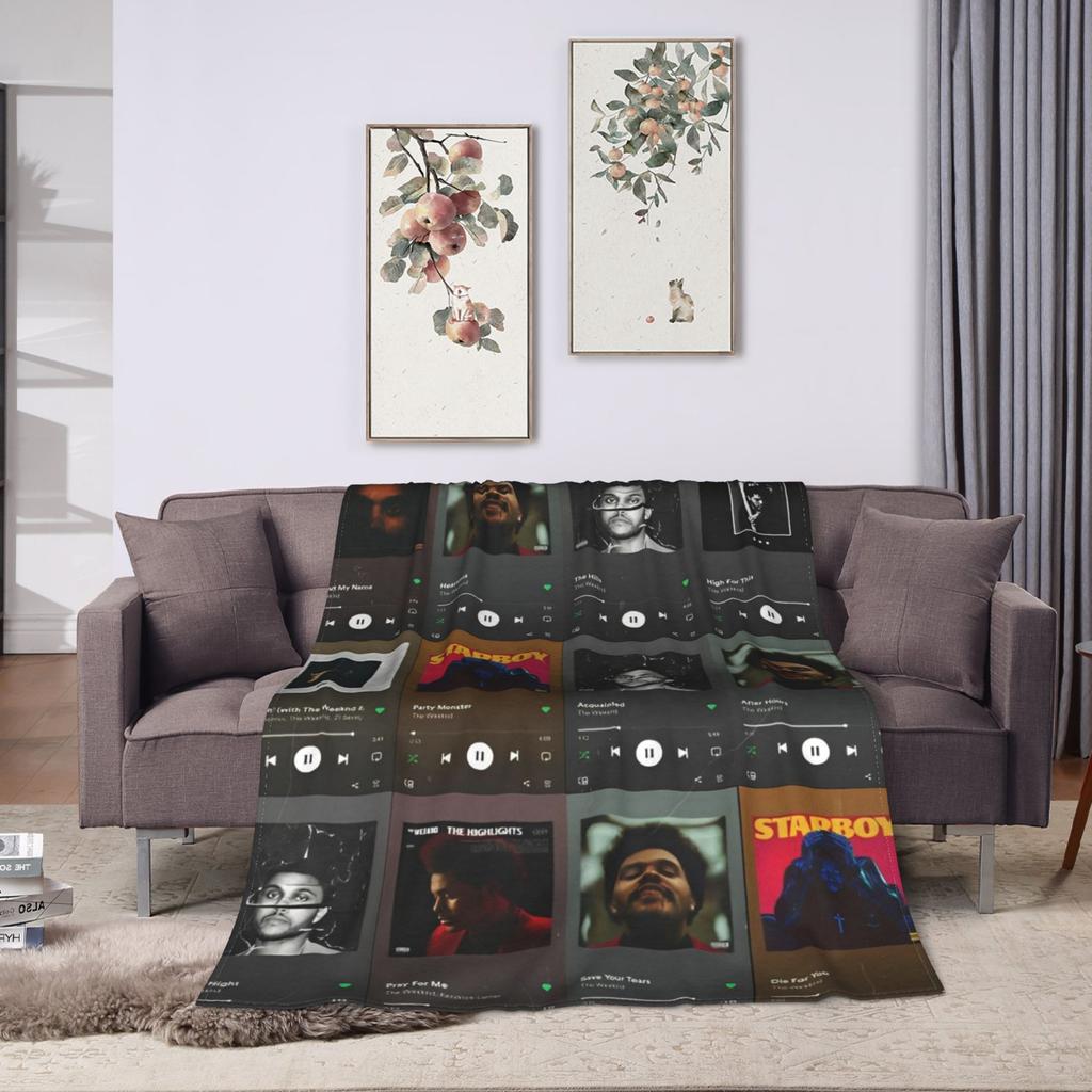 The Weeknd Pop Singer Blanket Velvet Summer  Portable Super Soft Throw Blanket for Bedding Couch Bedding Throws