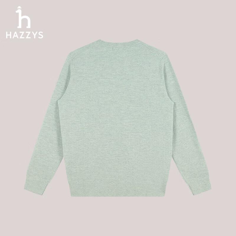 

HAZZYS Men s Solid Crew Neck Wool Sweater 2XL