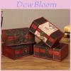 Vintage Wooden Desktop Storage Box With Cover For Jewelry Makeup And Office Supplies