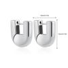 Polished PVD U Shape Hoop Earrings Waterproof Glossy Finish Chunky Hoop Earrings 18K Gold Plated Heavy Design Huggie Hoops